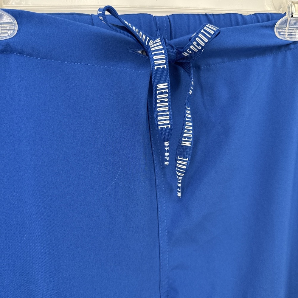 Med Couture Scrub Women's Small Tall Straight Leg Pull-on Pants Royal Blue - Picture 4 of 8